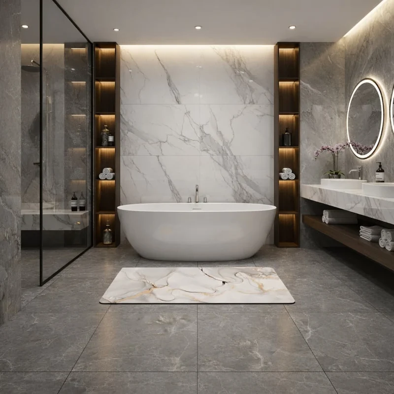 Tapis de Salle de Bain Luxe – Élégance et Confort Premium