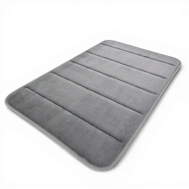 Tapis de Bain Gris – Élégance et Confort Antidérapant