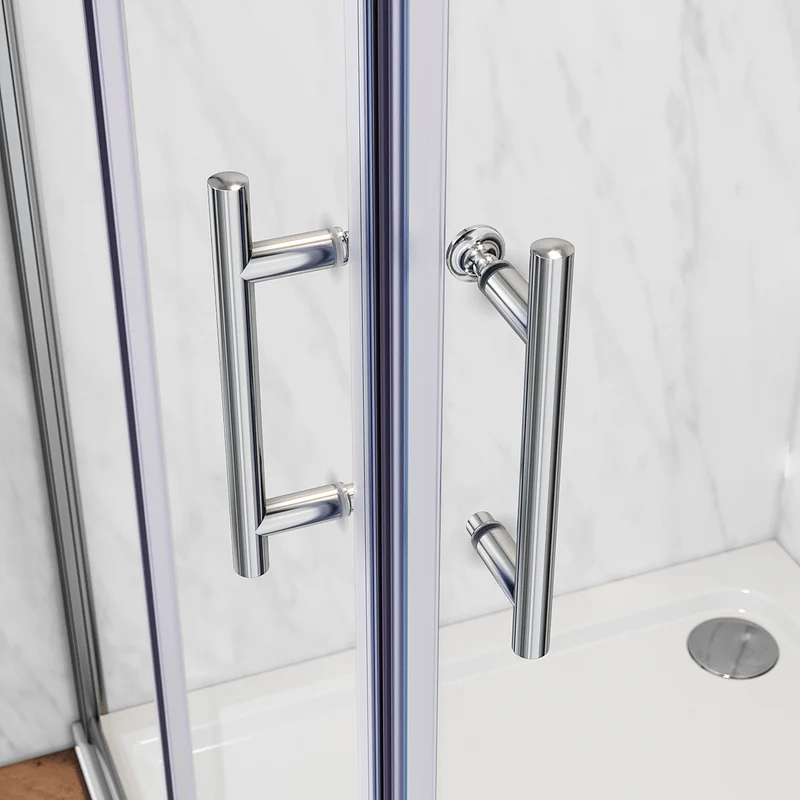 Paroi de douche, accès d'angle double porte coulissante, cabine de douche taille 70-90cm hauteur 195cm