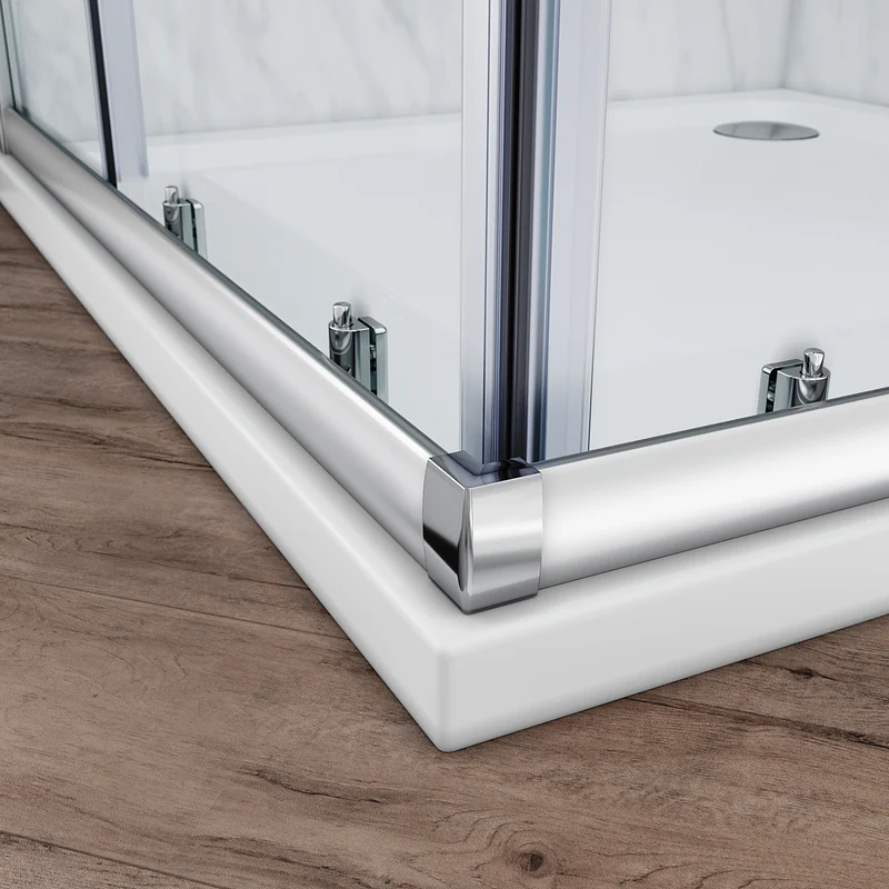 Paroi de douche, accès d'angle double porte coulissante, cabine de douche taille 70-90cm hauteur 195cm