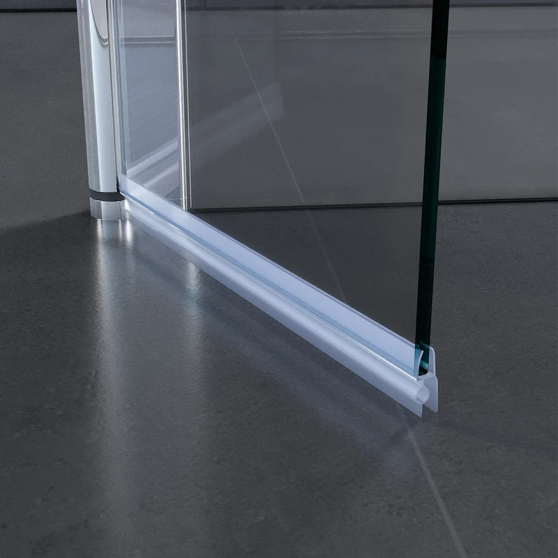 SIRHONA Paroi de douche italienne, 120x200 cm, transparent 8 mm verre nano trempé, Noir