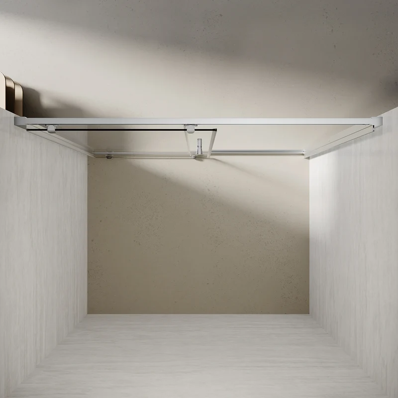 Portes de douche Porte coulissante avec cadre en aluminium, taille 100-170cm hauter 185cm