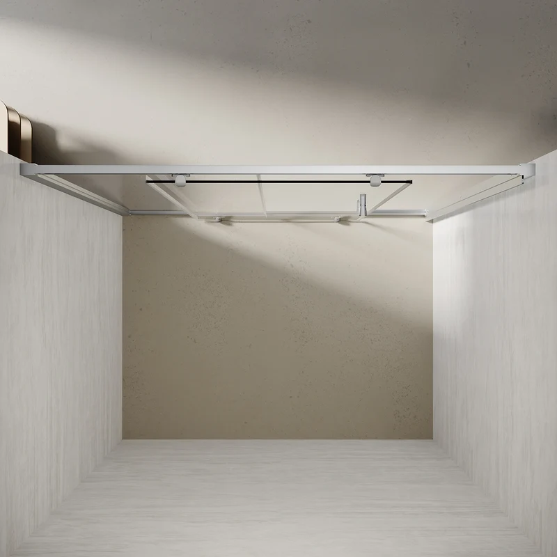 Portes de douche Porte coulissante avec cadre en aluminium, taille 100-170cm hauter 185cm