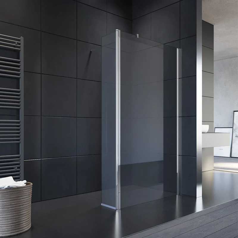 Accessoire pour douche de plain-pied, paroi latérale pivotante de 30 cm
