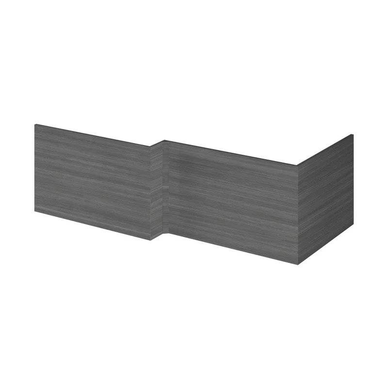 Hudson Reed Fusion 1700mm Shower Bath Front Panel Contemp Anthracite Woodgrain MFC Textured Woodgrain 520x1698x163mm