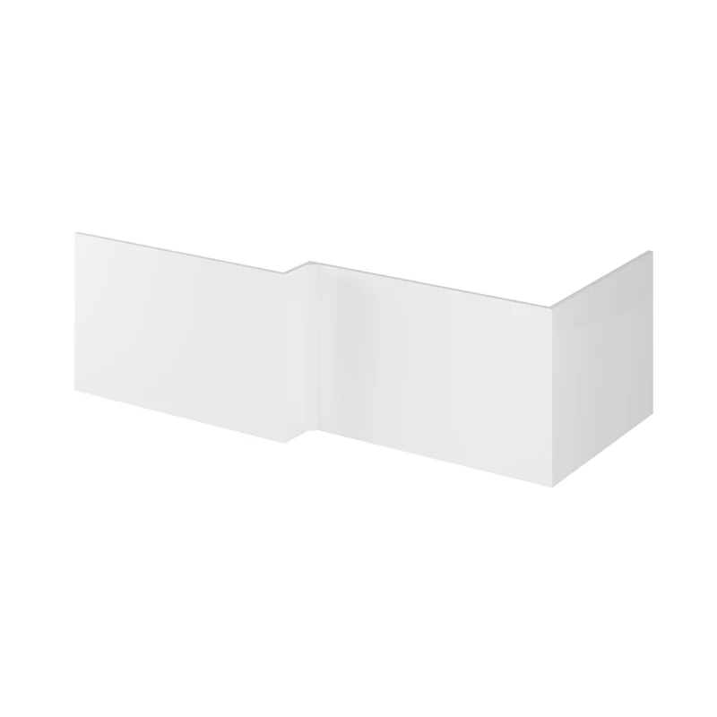 Hudson Reed Fusion 700mm Shower Bath End Panel Contemp Gloss White MDF Painted Gloss 540x680x18mm