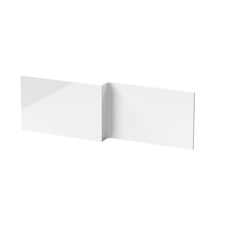 Hudson Reed Fusion 1700mm Shower Bath Front Panel Contemp Gloss White MDF Painted Gloss 540x1698x163mm
