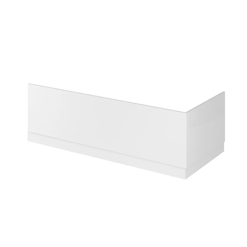 Hudson Reed Fusion 750mm Bath End Panel & Plinth Contemp Gloss White MDF Painted Gloss 580x730x36mm