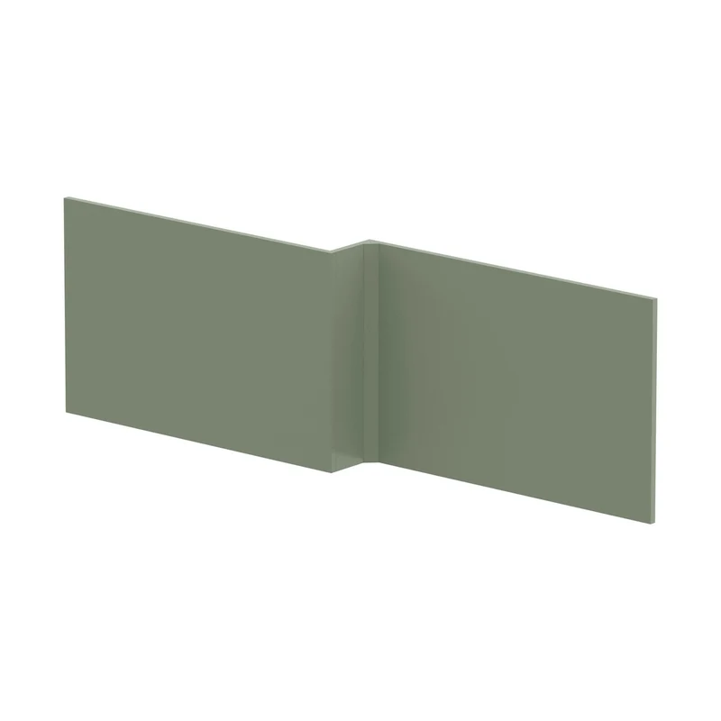 Hudson Reed Bath Panels Shower Bath Front Panel (1700mm) Contemp Satin Green MDF Painted Matt 540x1698x163mm