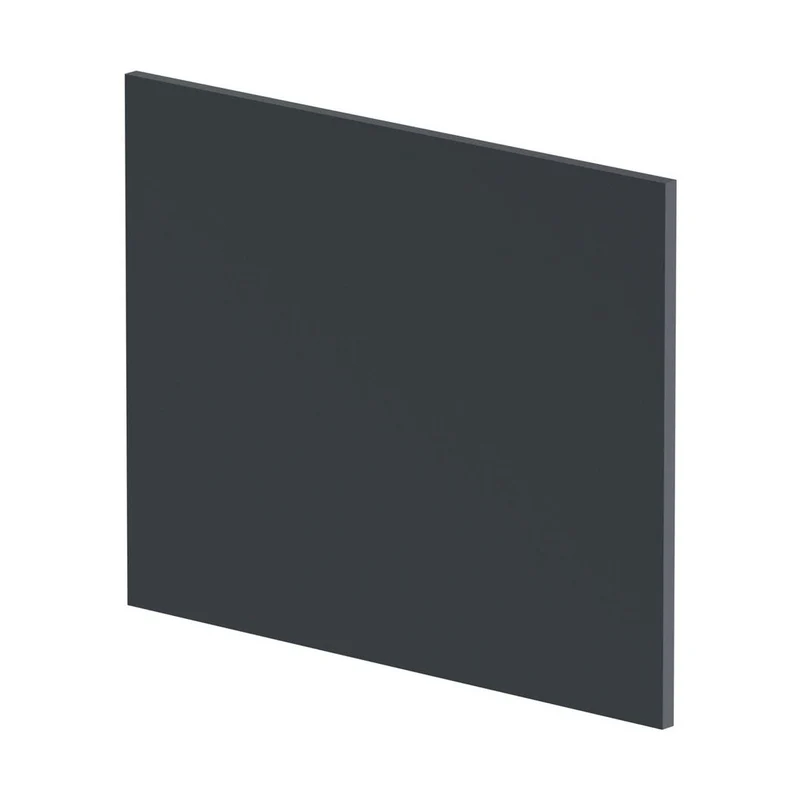 Hudson Reed Bath Panels Shower Bath End Panel (700mm) Contemp Soft Black MDF Painted Matt 540x680x18mm