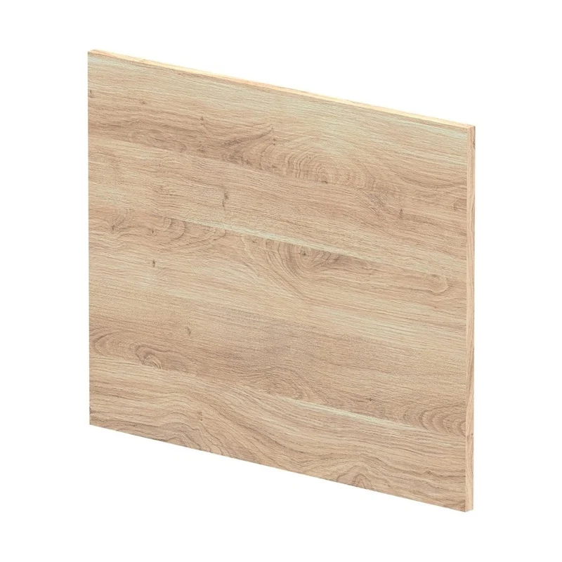 Hudson Reed Bath Panels Square Shower Bath End Panel Contemp Bleached Oak MFC Textured Woodgrain 520x680x18mm