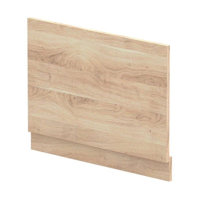 Hudson Reed Bath Panels 750mm Bath End Panel Contemp Bleached Oak MFC Textured Woodgrain 560x730x36mm