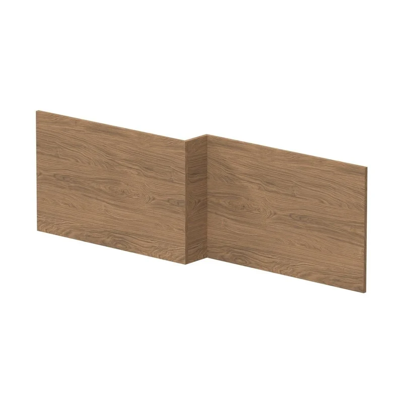 Hudson Reed Bath Panels Square Shower Bath Front Panel Contemp Antique Oak MFC Textured Woodgrain 520x1698x163mm