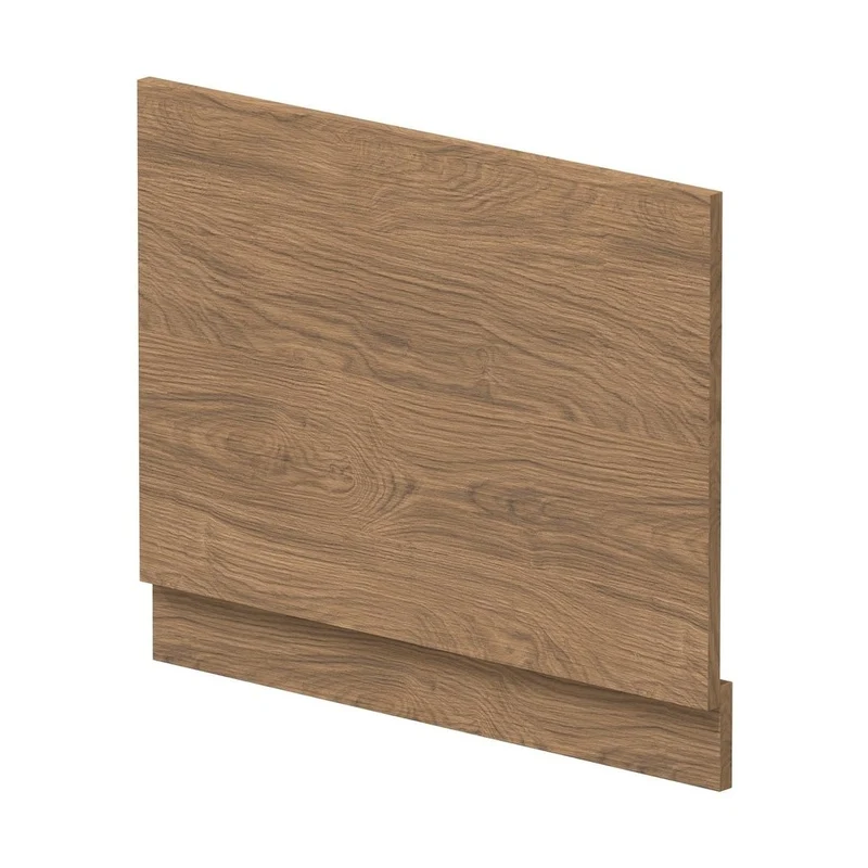 Hudson Reed Bath Panels 700mm Bath End Panel Contemp Antique Oak MFC Textured Woodgrain 560x680x36mm