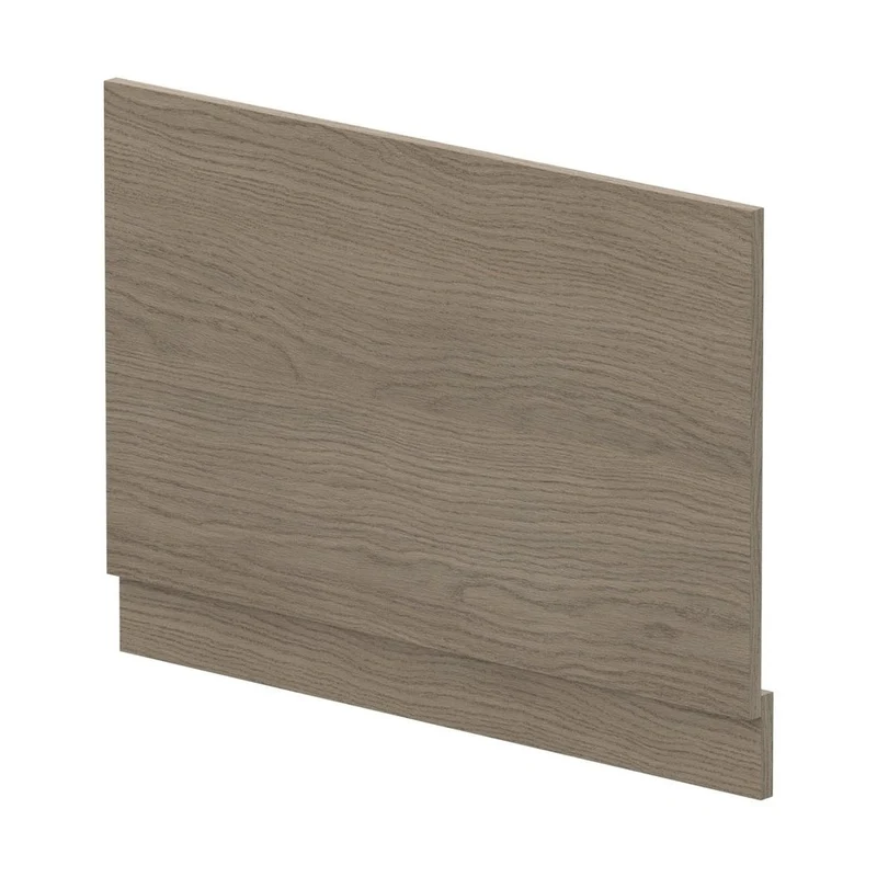 Hudson Reed Bath Panels Straight End Panel & Plinth (800mm) Contemp Solace Oak MFC Textured Woodgrain 560x780x36mm