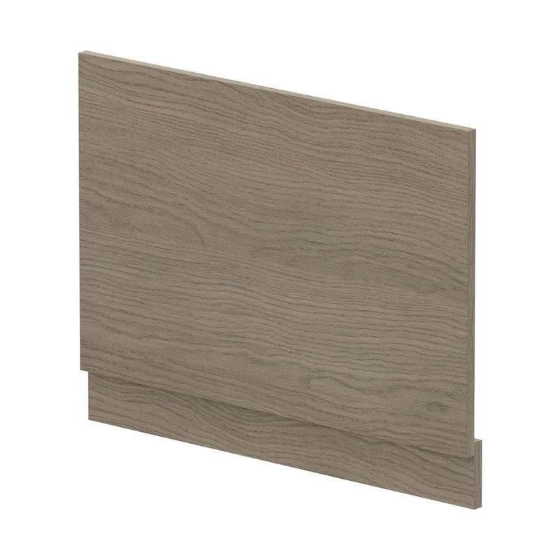 Hudson Reed Bath Panels Straight End Panel & Plinth (750mm) Contemp Solace Oak MFC Textured Woodgrain 560x730x36mm