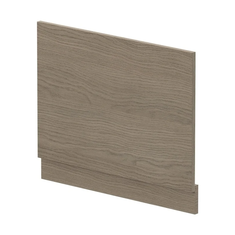 Hudson Reed Bath Panels Straight End Panel & Plinth (700mm) Contemp Solace Oak MFC Textured Woodgrain 560x680x36mm