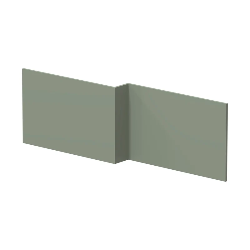 Hudson Reed Bath Panels Square Shower Bath Front Panel Contemp Fern Green MFC Smooth Matt 540x1698x163mm