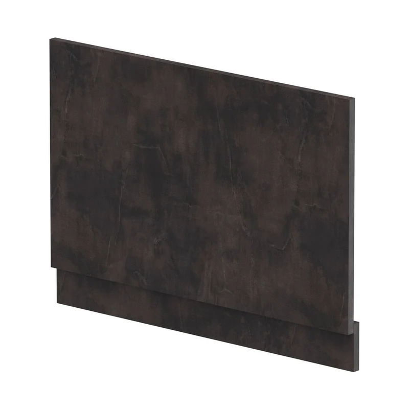 Hudson Reed Havana Straight End Panel & Plinth (800mm) Contemp Metallic Slate MFC Textured Matt 560x780x36mm