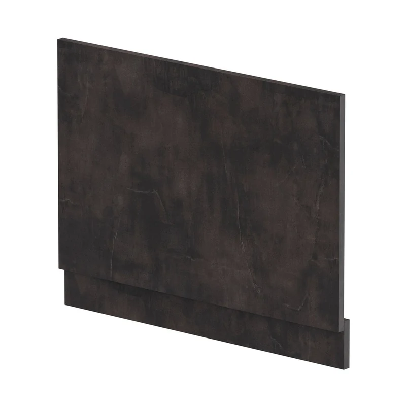 Hudson Reed Havana Straight End Panel & Plinth (750mm) Contemp Metallic Slate MFC Textured Matt 560x730x36mm
