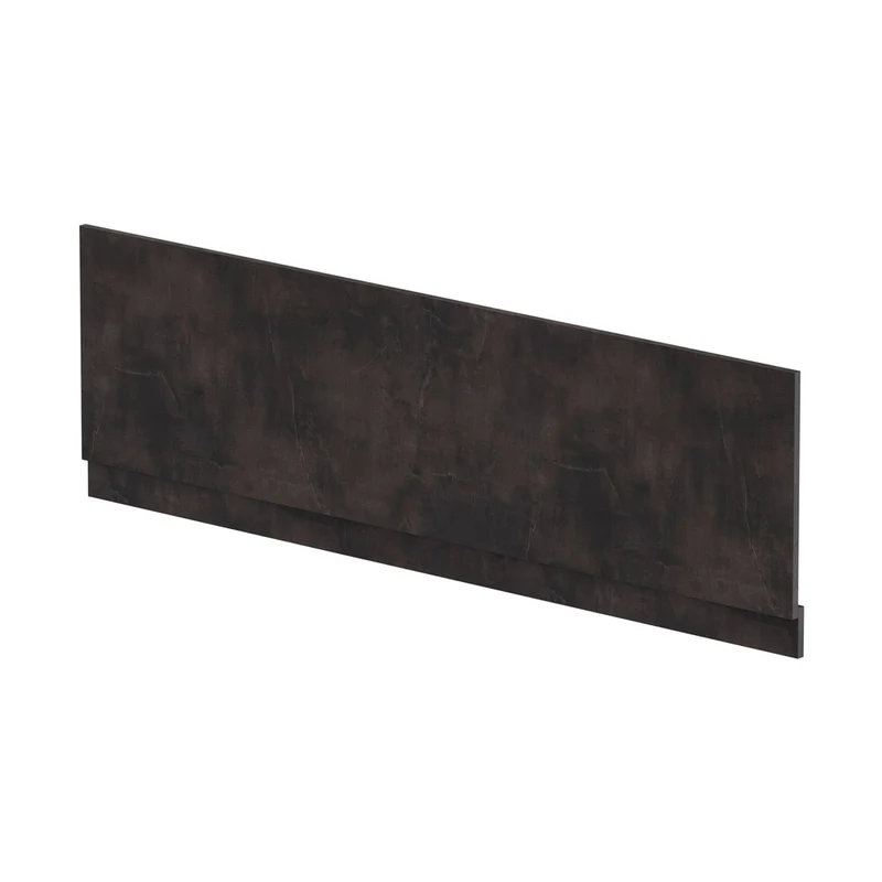 Hudson Reed Havana Straight Front Panel & Plinth (1800mm) Contemp Metallic Slate MFC Textured Matt 560x1795x36mm