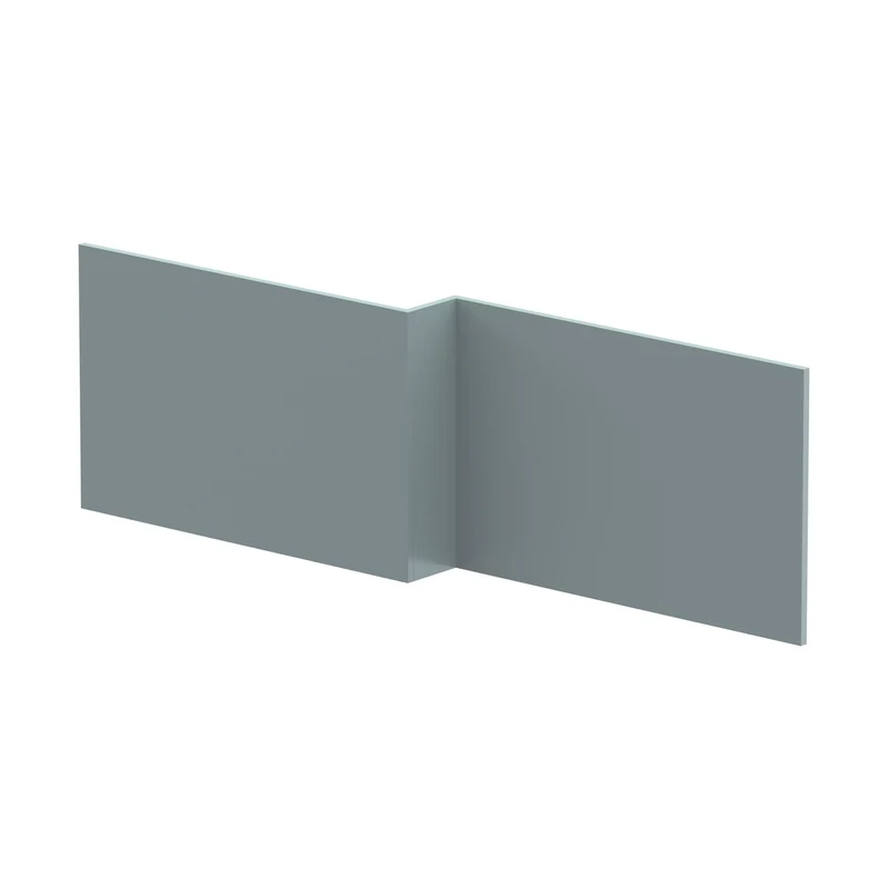Hudson Reed Bath Panels 1700mm Shower Bath Front Panel Contemp Coastal Grey MFC Smooth Matt 540x1698x163mm
