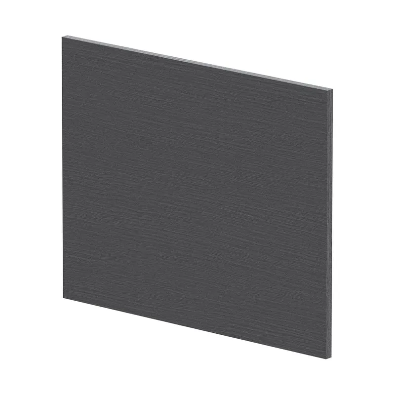 Hudson Reed Bath Panels Square Shower Bath End Panel Contemp Graphite Grey Woodgrain MFC Textured Woodgrain 540x680x18mm