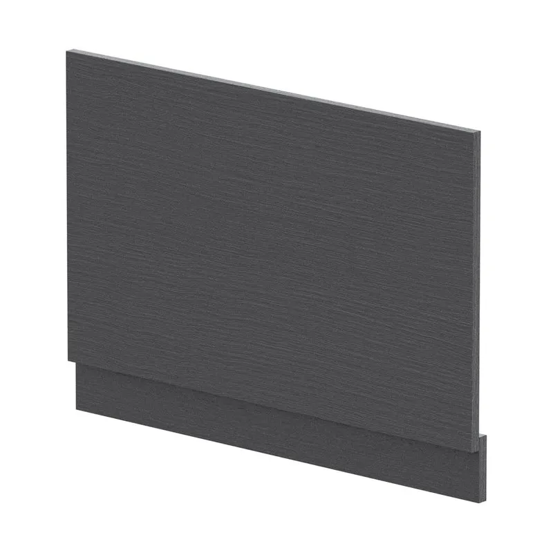 Hudson Reed Bath Panels 800mm Bath End Panel Contemp Graphite Grey Woodgrain MFC Textured Woodgrain 560x780x36mm