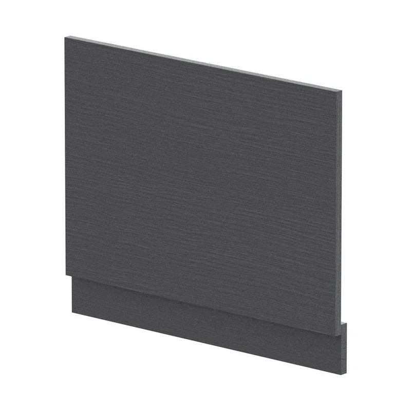 Hudson Reed Bath Panels 700mm Bath End Panel Contemp Graphite Grey Woodgrain MFC Textured Woodgrain 560x680x36mm