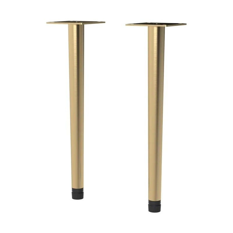 Hudson Reed Handles Wall Hung Vanity Decorative Leg Set Contemp Brushed Brass Stainless Steel 260x70x70mm