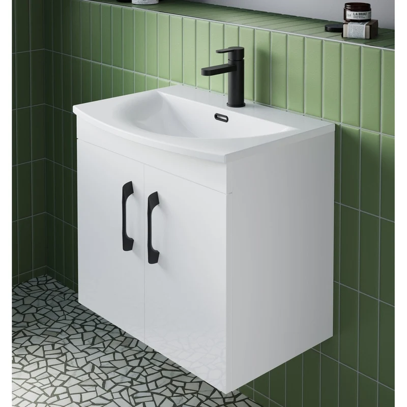 Hudson Reed Handles D Shaped Handle 224mm Contemp Black Zamac 20x253x32mm