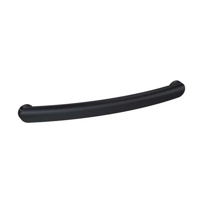 Hudson Reed Handles 210mm D Shape Bar Handle Contemp Matt Black Brass 210x19x24mm
