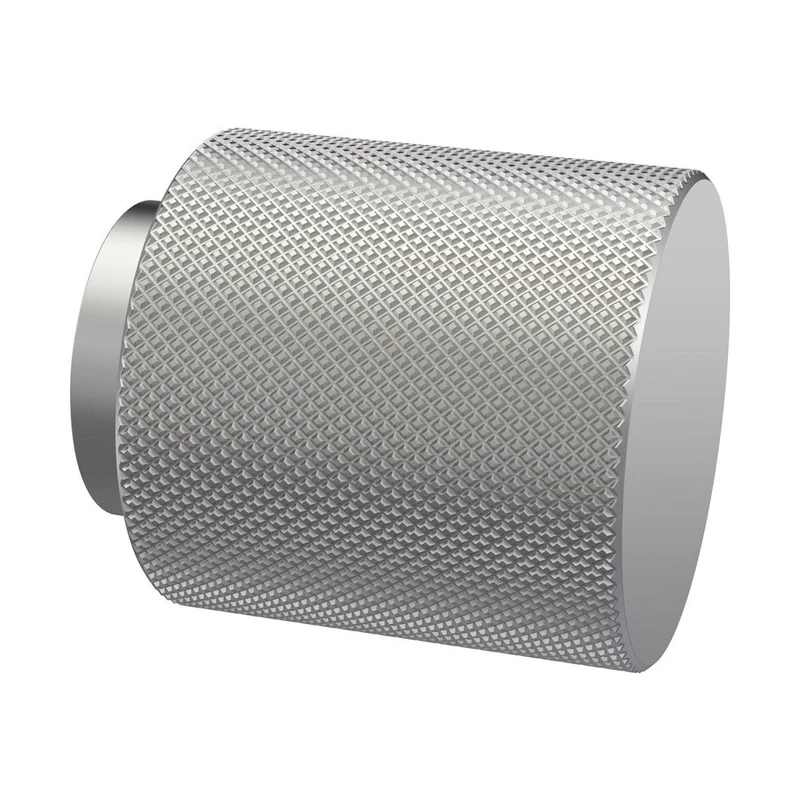 Hudson Reed Handles Indented Round Knob Contemp Satin Nickel Aluminium 30x30x30mm