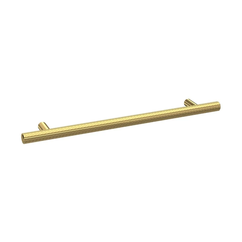 Hudson Reed Handles Knurled Bar Handle 192mm Contemp Brushed Brass Brass 252x12x32mm