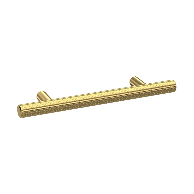 Hudson Reed Handles Knurled Bar Handle 96mm Contemp Brushed Brass Brass 156x12x32mm