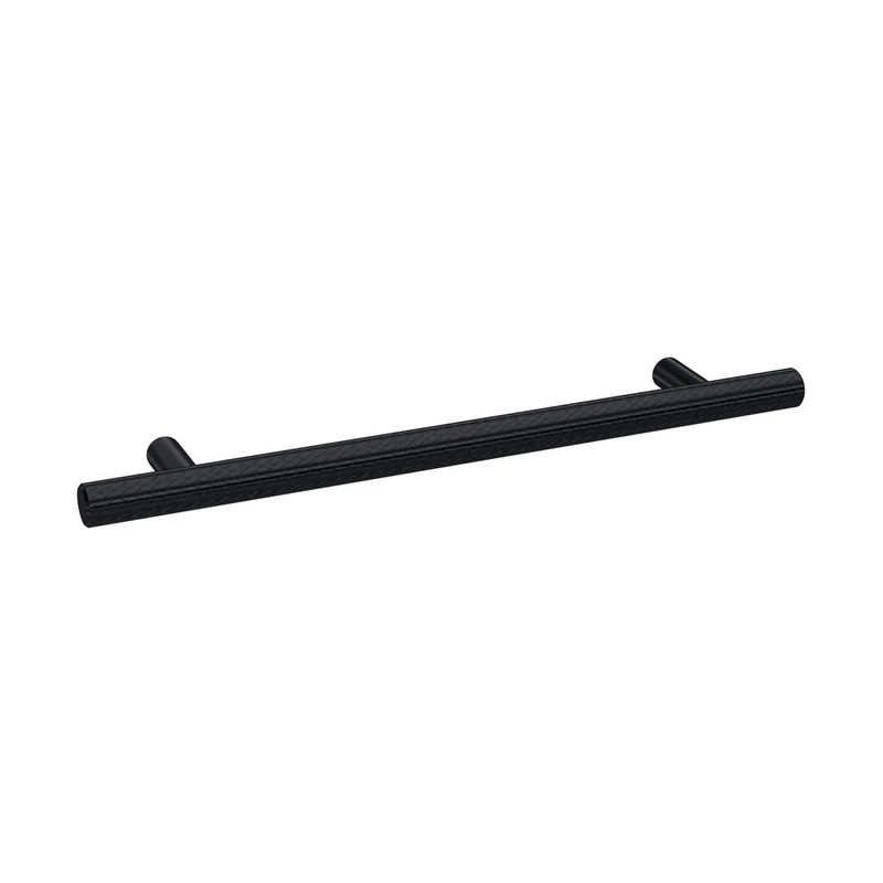 Hudson Reed Handles Knurled Bar Handle 160mm Contemp Matt Black Brass 220x12x32mm