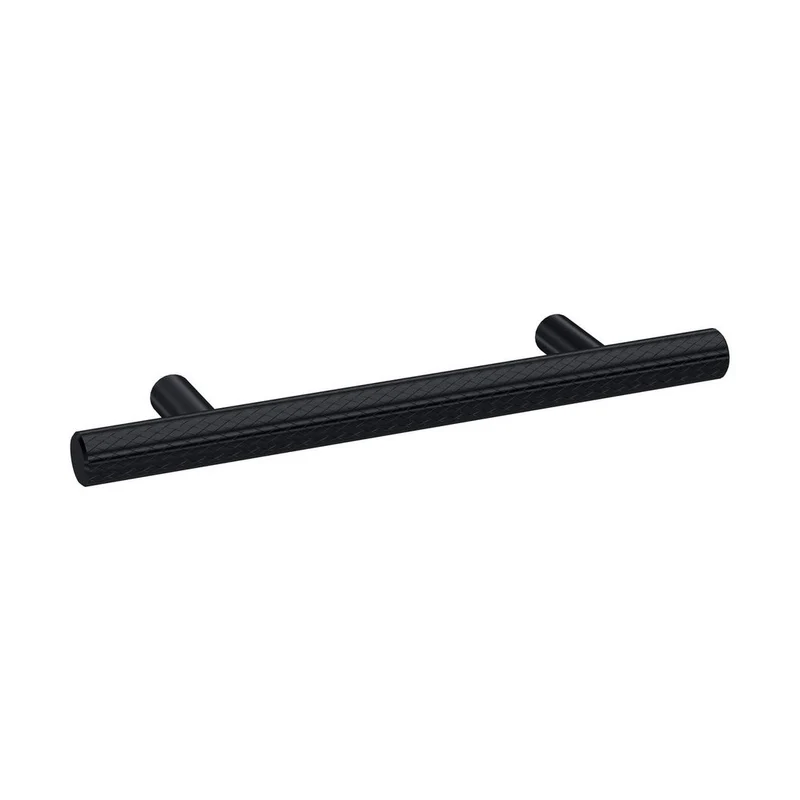 Hudson Reed Handles Knurled Bar Handle 96mm Contemp Black Brass 156x12x32mm