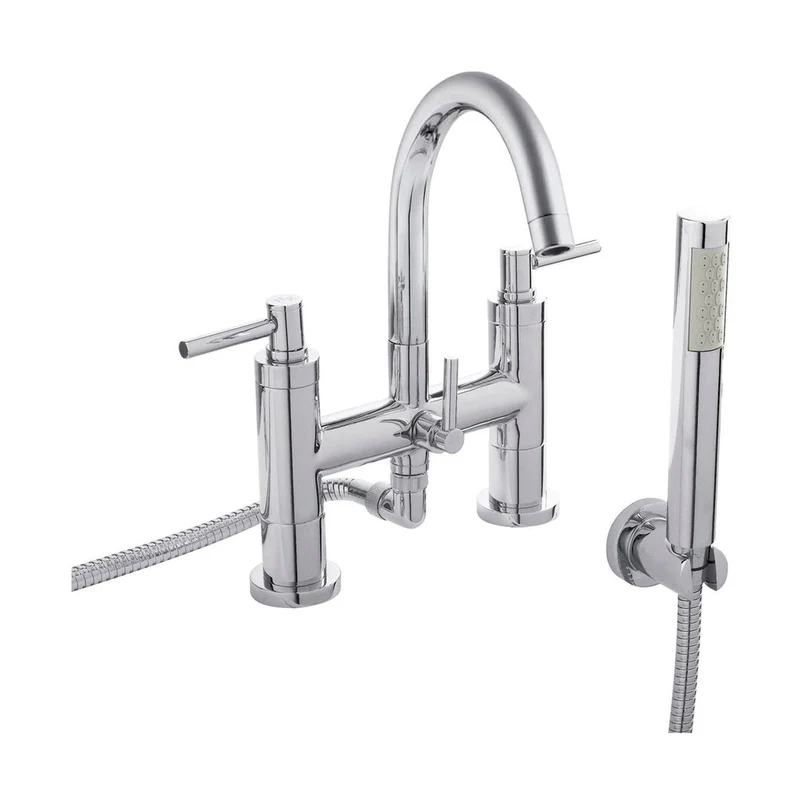 Hudson Reed Tec Lever Bath Shower Mixer Contemp Chrome Brass 320x230x220mm
