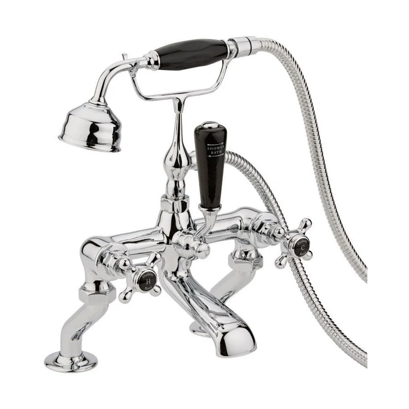 Hudson Reed Topaz Bath Shower Mixer Trad Chrome Brass 320x350x155mm - BC404HX
