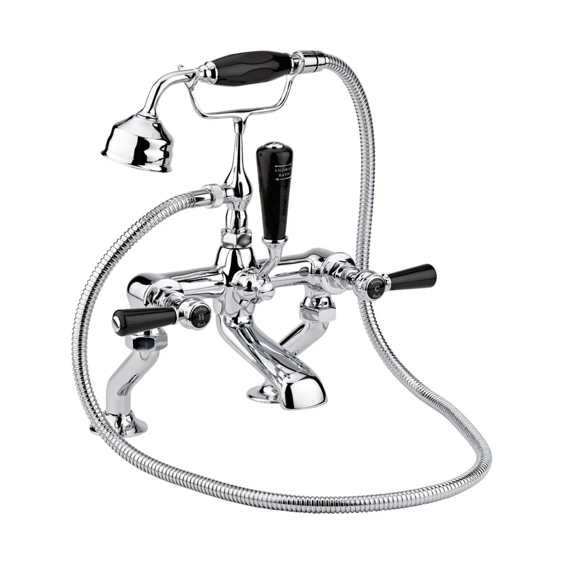 Hudson Reed Topaz Bath Shower Mixer Trad Chrome Brass 320x350x155mm - BC404HL