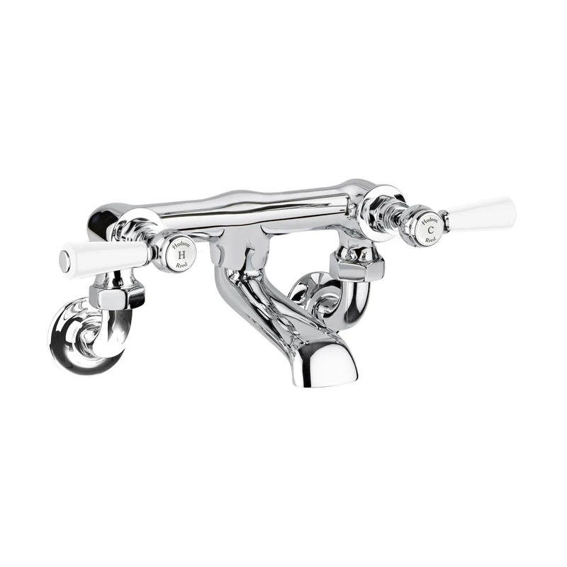 Hudson Reed Topaz Wall Mounted Bath Filler Trad Chrome Brass 142x338x197mm - BC303HLWM