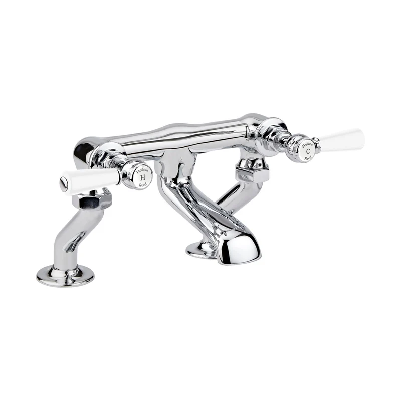 Hudson Reed Topaz Deck Mounted Bath Filler Trad Chrome Brass 175x338x217mm - BC303HL