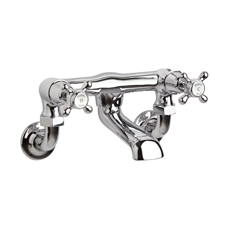 Hudson Reed Topaz Wall Mounted Bath Filler Trad Chrome Brass 142x262x197mm - BC303DXWM