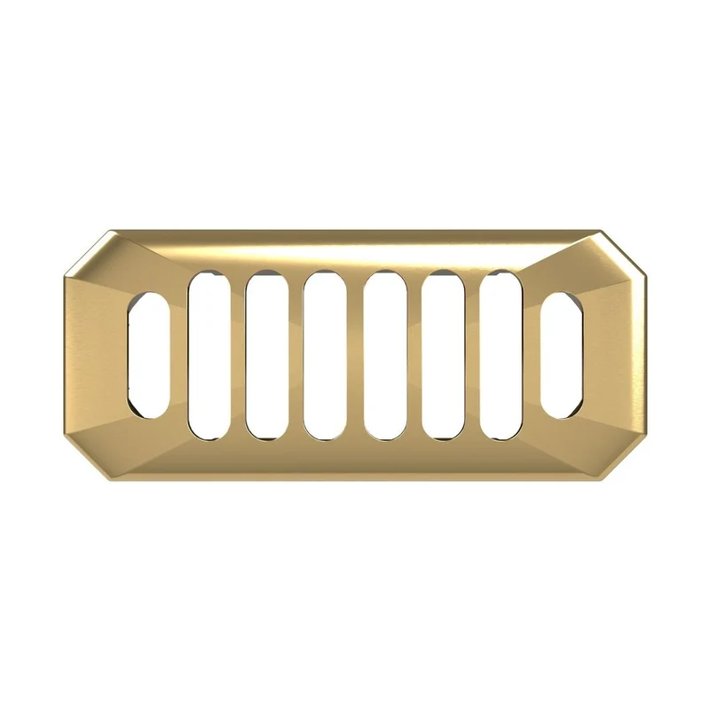 Hudson Reed Basin Accessories Carlton Brushed Brass Overflow Cover Contemp Brass Abs 26x50x10mm