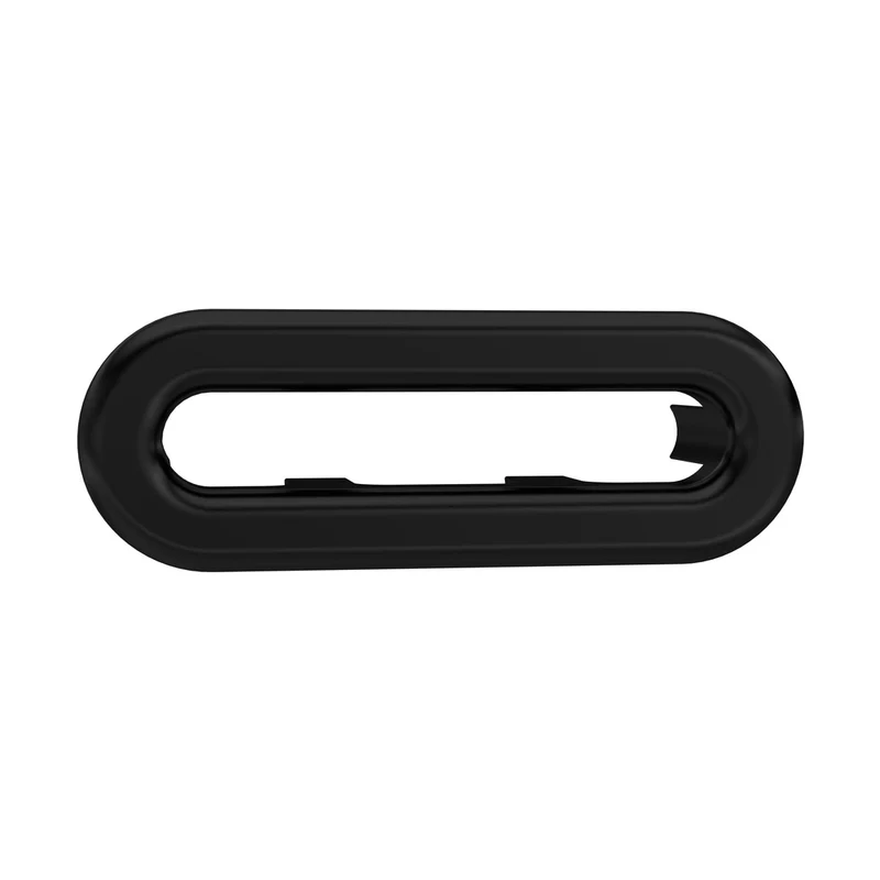 Hudson Reed Basin Accessories Oval Matt Black Overflow Cover Contemp Abs 26x50x10mm