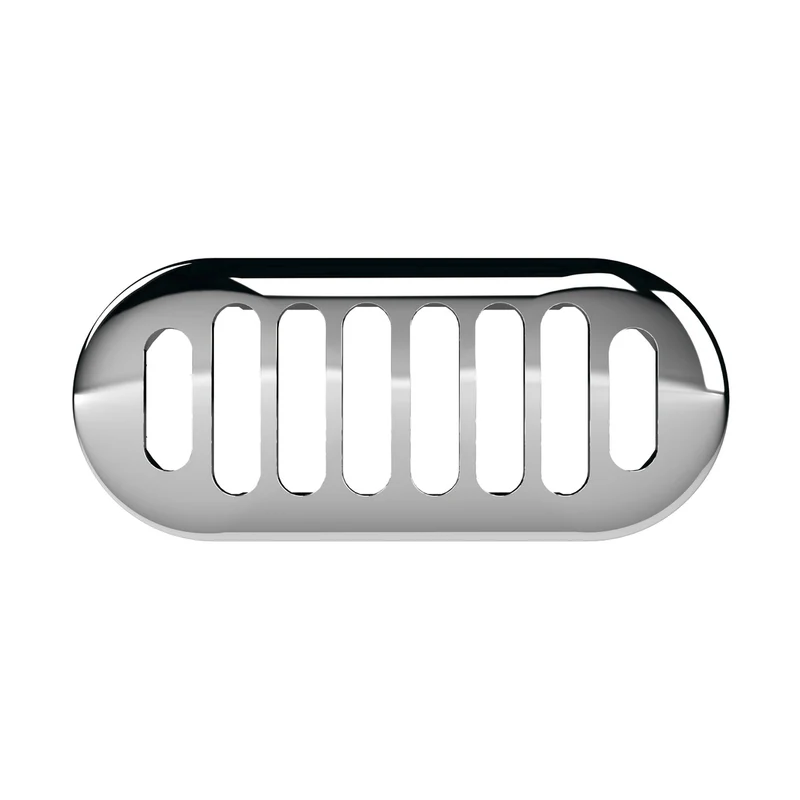 Hudson Reed Basin Accessories Chancery Chrome Overflow Cover Contemp Brass Abs 26x50x10mm