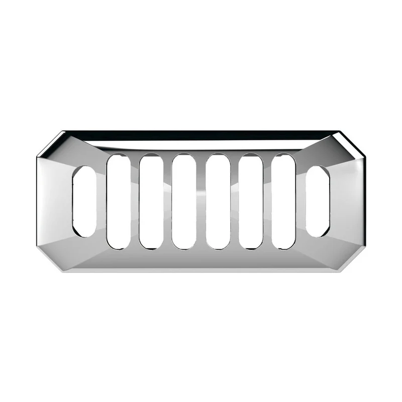 Hudson Reed Basin Accessories Carlton Chrome Overflow Cover Contemp Brass Abs 26x50x10mm