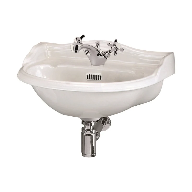 Hudson Reed Chancery 500mm Basin (1 Tap Hole) Trad White Vitreous China 250x500x400mm