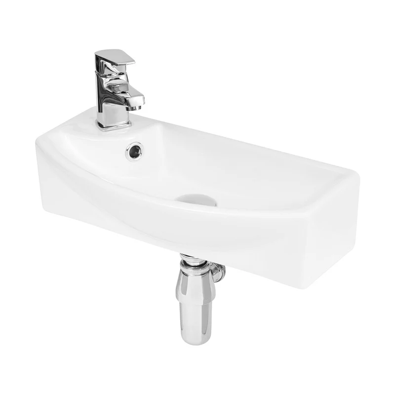 Hudson Reed Wall Hung Basins Wall Hung Vessel Contemp White Vitreous China 120x450x220mm - NBV161