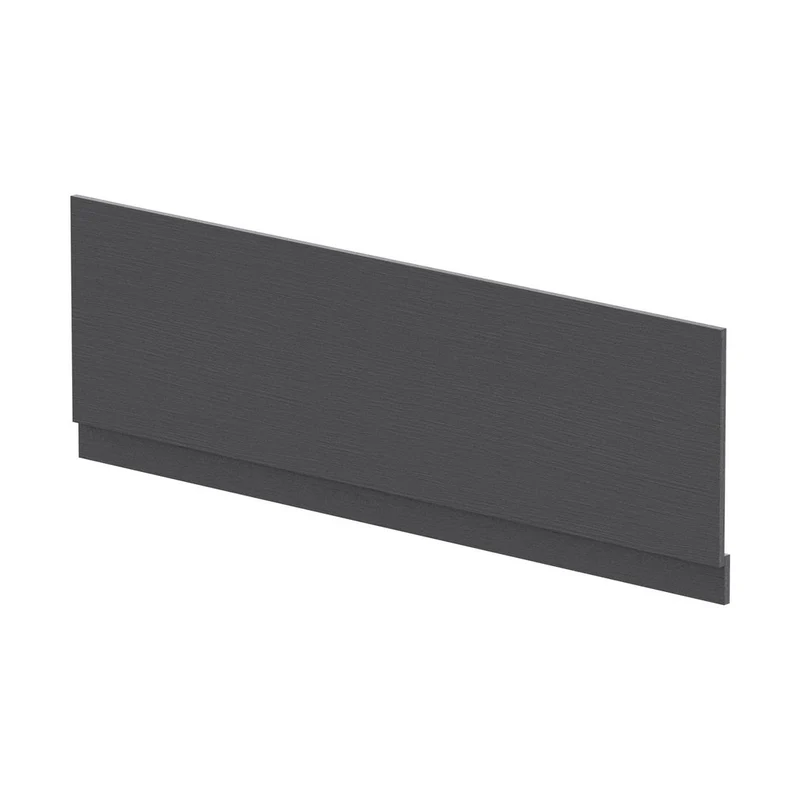 Hudson Reed Bath Panels 1700mm Bath Front Panel Contemp Graphite Grey Woodgrain MFC Textured Woodgrain 560x1695x36mm
